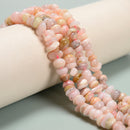 Pink Opal Irregular Nugget Chips Beads Approx 7-8mm 15.5" Strand