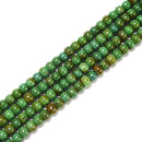 Dark Green Turquoise Smooth Rondelle Beads Size 6x8mm 15.5'' Strand