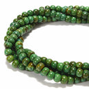 Dark Green Turquoise Smooth Rondelle Beads Size 6x8mm 15.5'' Strand