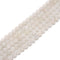 White Rainbow Moonstone Smooth Round Beads Size 8mm 15.5'' Strand