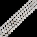 White Rainbow Moonstone Smooth Round Beads Size 8mm 15.5'' Strand