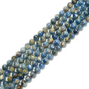 Multi Blue Color Kyanite Smooth Round Beads 4mm 6mm 8mm 10mm 12mm 15.5'' Strand