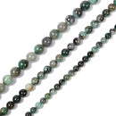 Natural Emerald Smooth Round Beads 6mm 8mm 10mm 15.5" strand