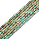 Natural Turquoise Heishi Rondelle Discs Beads Size 2x3mm 2x4mm 15.5'' Strand