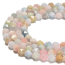 Morganite Pink Faceted Star Cut Size 8mm 15.5" Strand