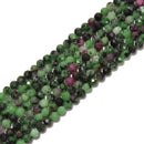 Natural Ruby Zoisite Faceted Round Beads 2mm 3mm 4mm 5mm 6mm 8mm 15.5" Strand