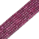 Natural Ruby Faceted Square Cube Dice Beads Size 4mm 15.5" Strand