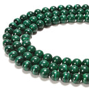 Natural Malachite Smooth Round Beads 6mm 7mm 8mm 10mm 15.5" Strand