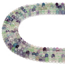 Fluorite Faceted Rondelle Beads Size 3x5mm 4x6mm 5x8mm 15.5" Strand