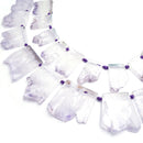 natural amethyst slice irregular beads