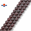 Natural Red Garnet Smooth Round Beads 2mm 4mm 6mm 8mm 10mm 12mm 15.5" Strand