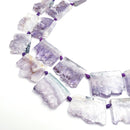 natural amethyst slice irregular beads