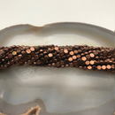 Copper Plated Hematite Smooth Flat Coin Beads 6mm 8mm 15" Strand