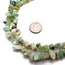 Chrysoprase Irregular Pebble Nugget Chips Beads 7-8mm 34" Strand