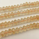 natural citrine faceted rondelle beads