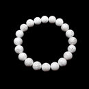 White Turquoise Bracelet Matte Round Size 8mm 10mm 7.5" Length