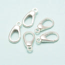 925 Sterling Silver Irregular Drop Clasp Size 7x14mm 4Pcs Per Bag