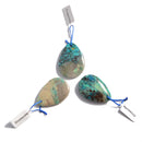 blue green chrysocolla pendant teardrop or irregular shape