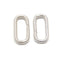 925 Sterling Silver Rectangle Clasp Size 9x17mm 2 pcs per Bag