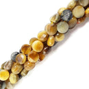 golden blue Tiger's eye faceted shape beads