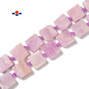 Natural Kunzite Square Beads Size 10-12mm 15.5'' Strand