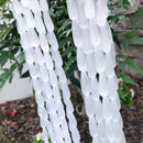natural selenite smooth teardrop beads