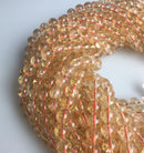 natural citrine smooth round beads