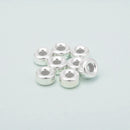 925 Sterling Silver Large Hole Rondelle Beads Sizes 1x3mm -6x10mm Sold by Bag