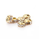 clear rhinestone rondelle spacers