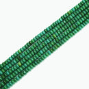 Dark Green Turquoise Smooth Rondelle Beads Size 2x4mm 4x6mm 4.5x8mm 15.5''Strand