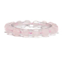 Rose Quartz Prism Cut Double Point Bracelet Beads Size 8mm 10mm 7.5'' Length