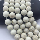 large hole white turquoise beads matte round beads