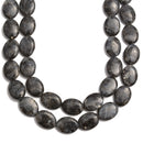 Larvikite Labradorite Smooth Flat Oval Shape Beads 13x18mm 15x20mm 15.5" Strand