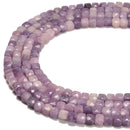 Natural Lepidolite Faceted Cube Beads Size 4-5mm 15.5'' Strand