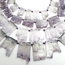 natural amethyst slice irregular beads