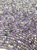 teeth amethyst faceted rondelle beads