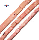 Light Pink Bamboo Coral Rectangle Shape Beads 10x15mm 15x20mm 20x30m 15.5"Strand