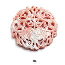 pink white jade hand carved chinese pendant