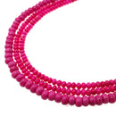 pink magnesite turquoise smooth rondelle