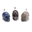 Blue Aventurine / Blood Stone / Fluorite Carved Halloween Skulls Size 2‘’