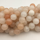 pink aventurine smooth round beads