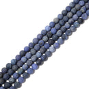 Natural Dumortierite Matte Round Beads Size 4mm 6mm 8mm 10mm 15.5'' Strand