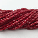 dark red crystal glass faceted rice shape beads