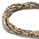 Natural Dalmatian Jasper Cylinder Tube Beads Size 4x13mm 15.5'' Strand