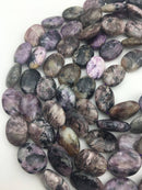 natural charoite smooth oval beads