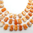 sunstone graduated faceted trapezoid beads