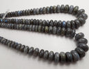 labradorite graduated smooth rondelle beads