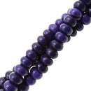 purple magnesite turquoise smooth rondelle 