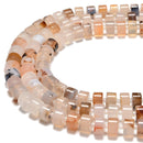 Dendritic Montana Agate Rondelle Wheel Disc Beads Size 6x10mm 15.5'' Strand