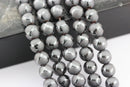 natural hematite soccer shiny design matte round beads